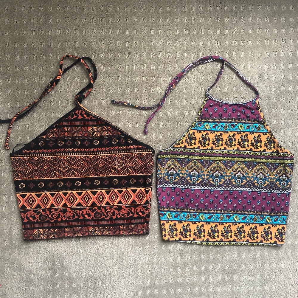 SET OF 2 Forever 21 halter crop tops - Picture 1 of 7